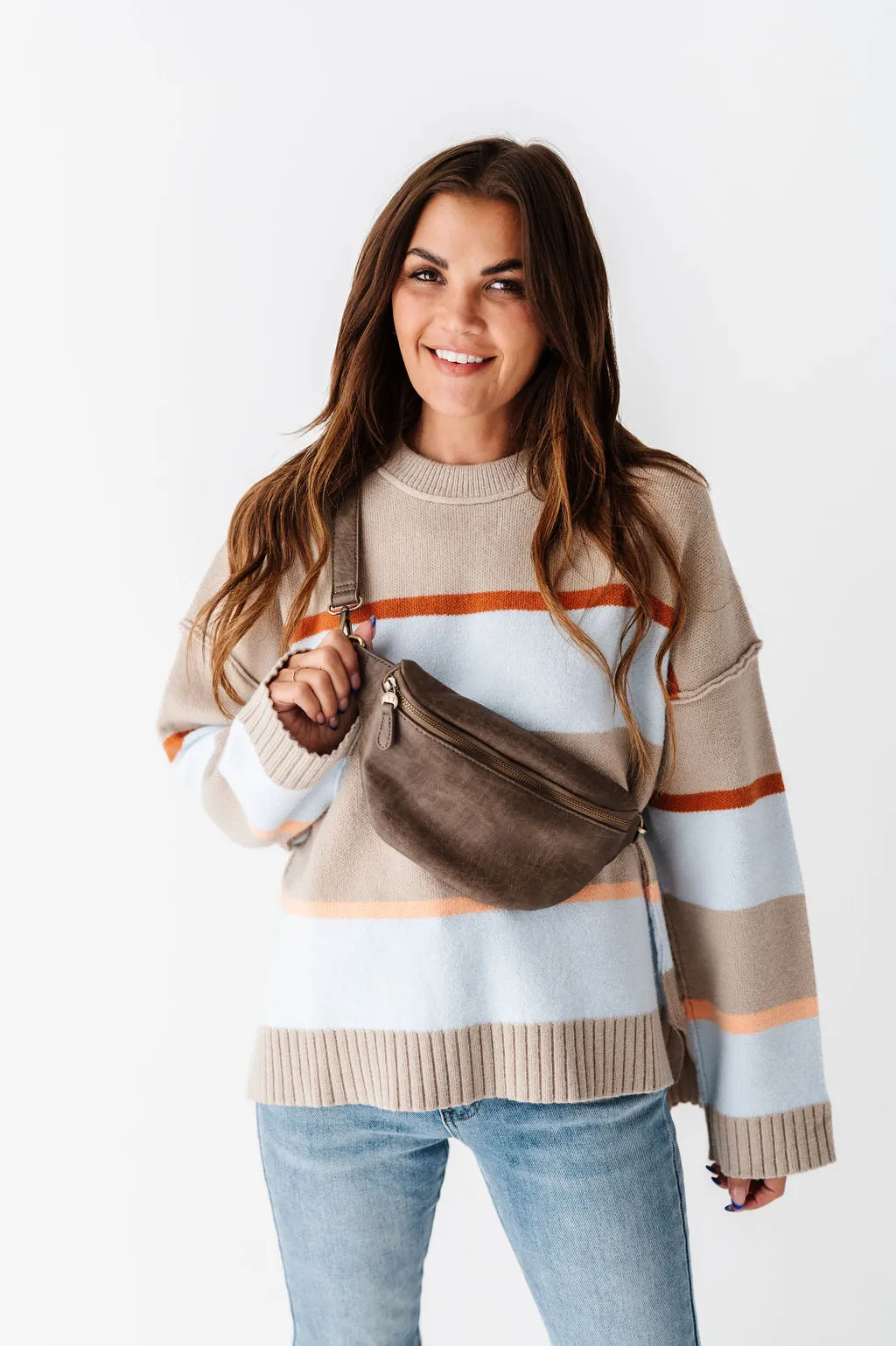 Shiloh Sling Belt Bag in Taupe