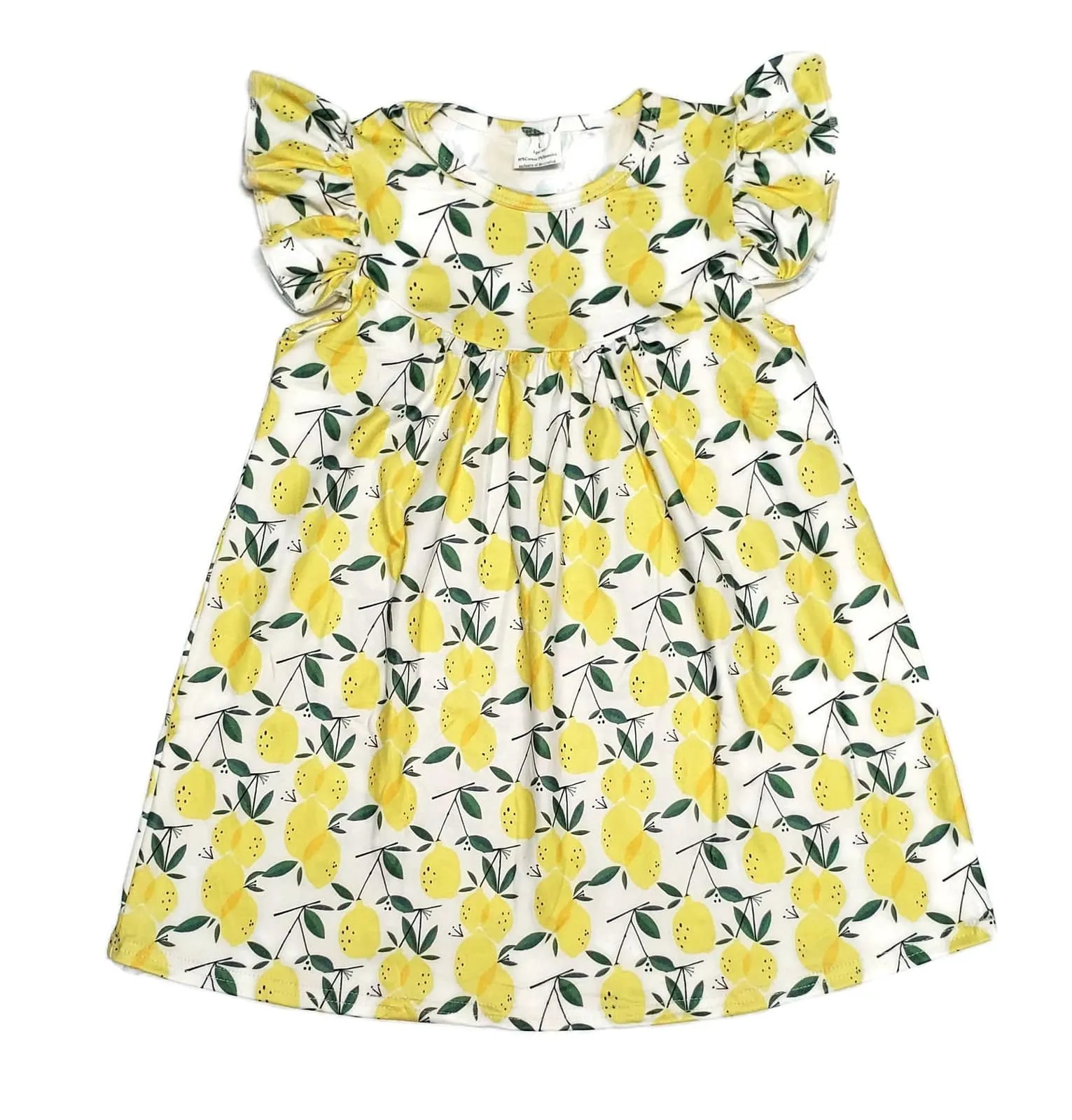 Summer Lemon Milk Silk Flutter Dress