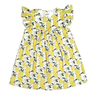 Summer Lemon Milk Silk Flutter Dress