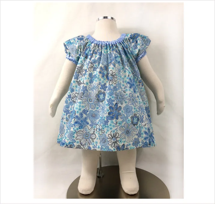 SWEET PEA DRESS girl and baby pdf dress pattern sizes 6 months -10 years. Baby pants included.