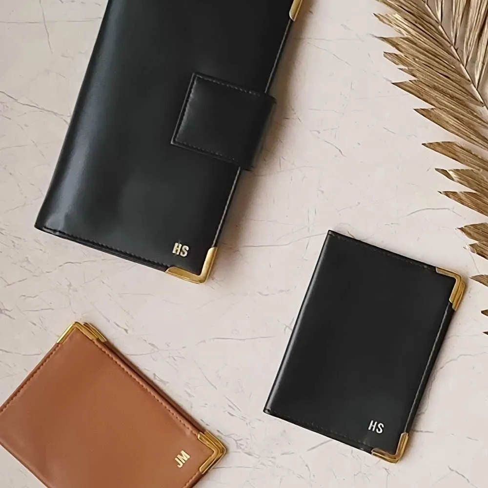 Tan Brown Personalised Passport Holder | Chic Travel Essential