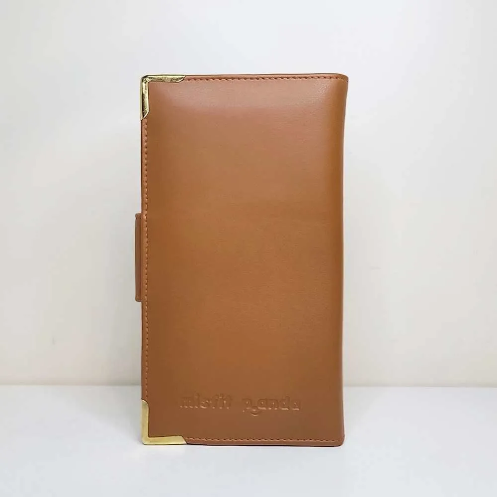 Tan Brown Personalised Travel Wallet | Cactus Leather | Durable