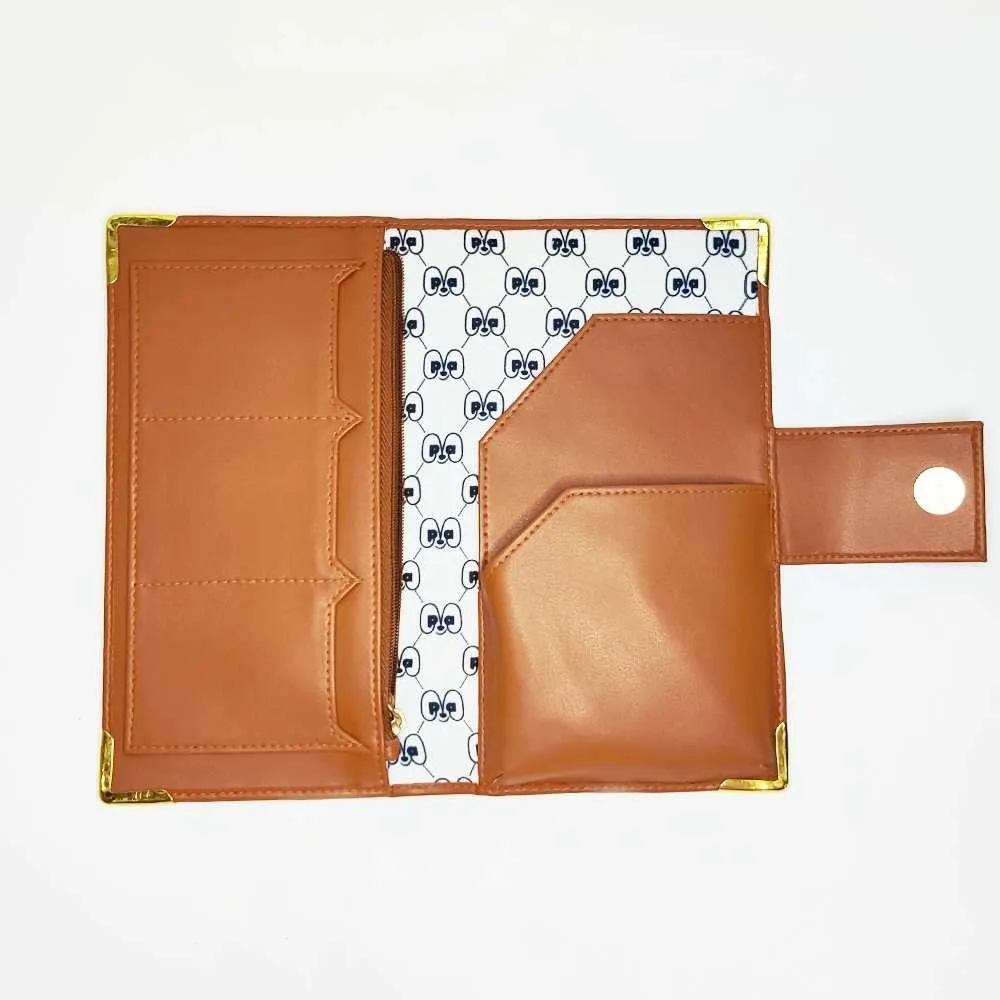 Tan Brown Personalised Travel Wallet | Cactus Leather | Durable