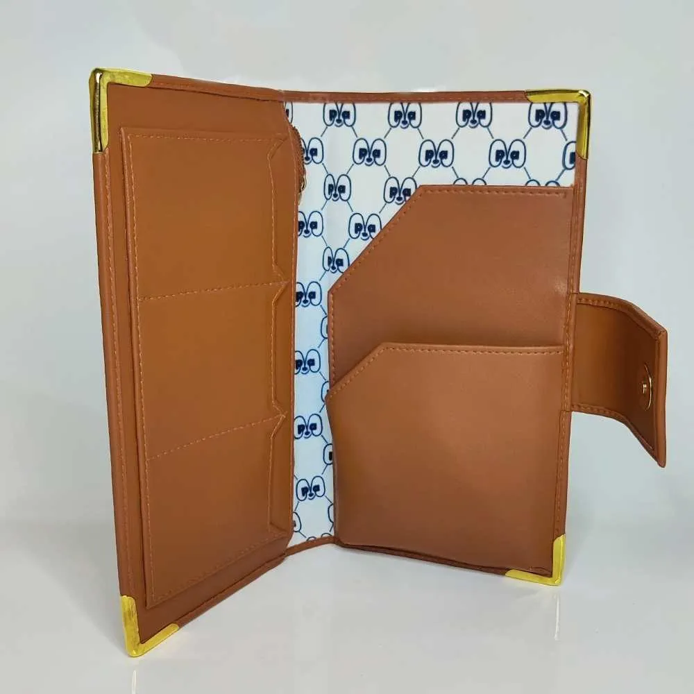 Tan Brown Personalised Travel Wallet | Cactus Leather | Durable
