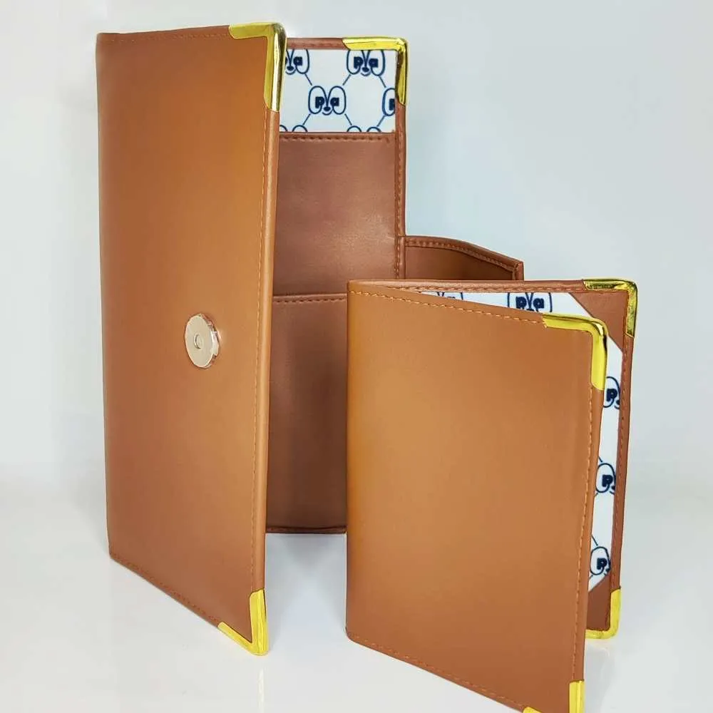 Tan Brown Personalised Travel Wallet | Cactus Leather | Durable
