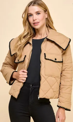 Tawny quilted jacket