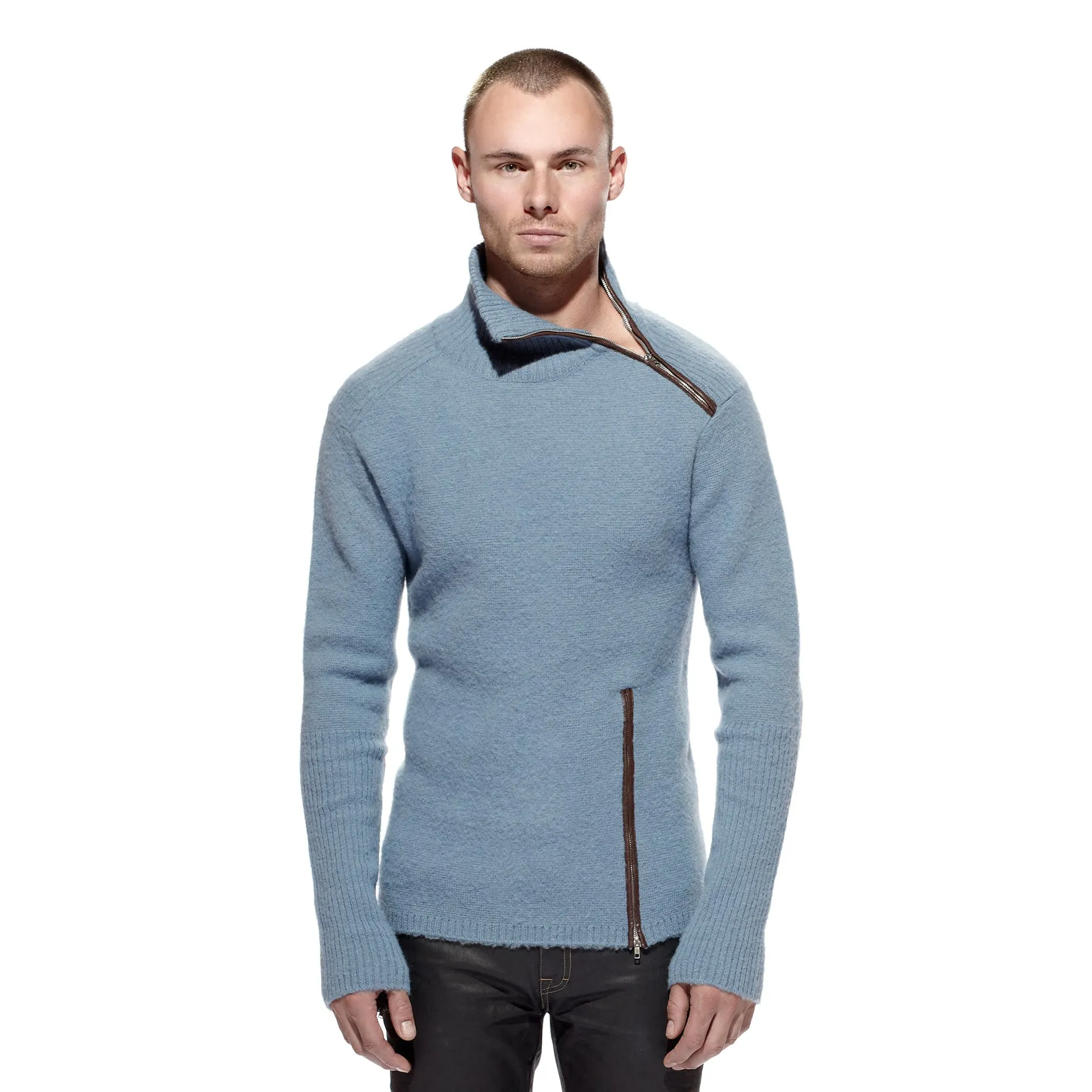 THE MERINO WOOL TURTLE NECK SWEATER - SLATE