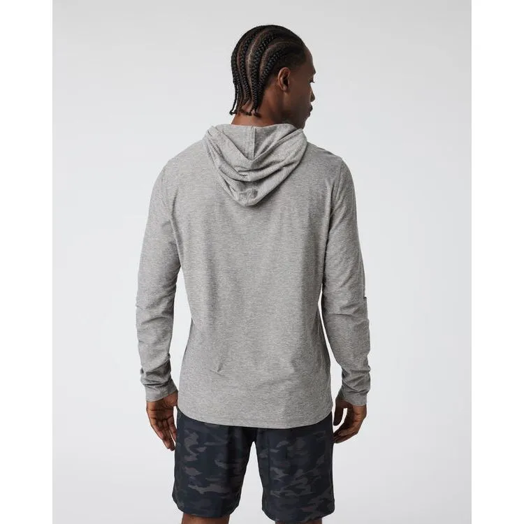 Vuori Men's Strato Tech Hoodie in Heather Grey