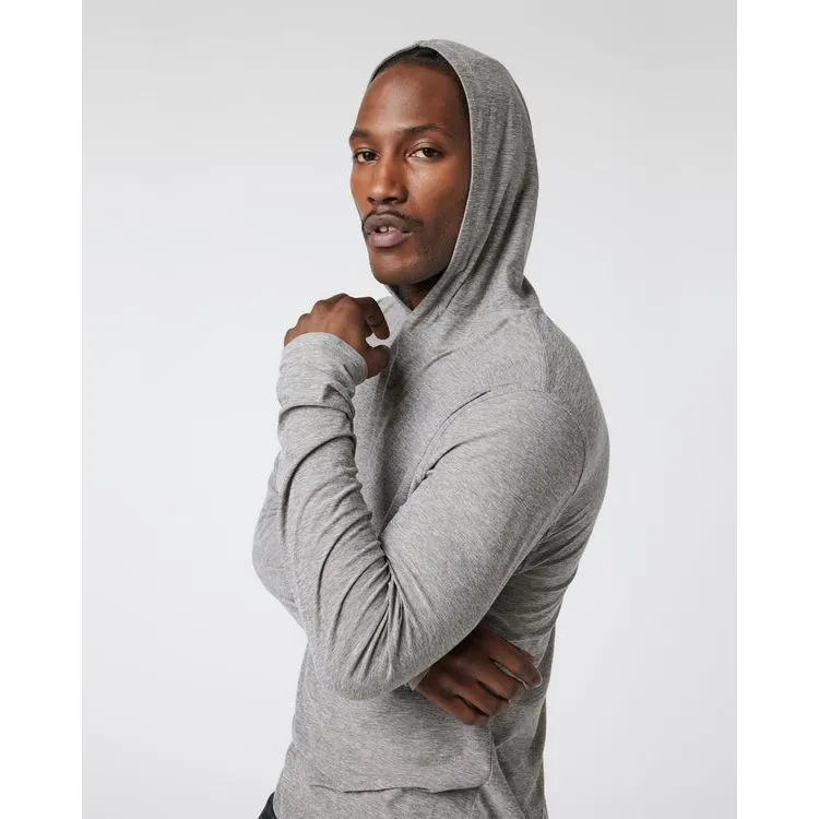 Vuori Men's Strato Tech Hoodie in Heather Grey