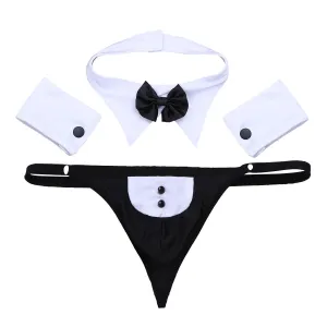 Waiter Lingerie Suit Open Set