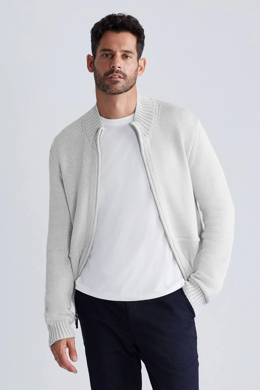 ZIP FRONT MOCK NECK JACKET